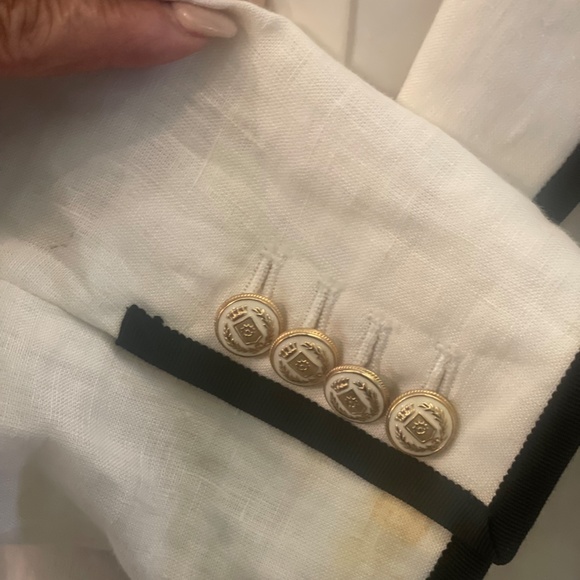 J.Crew White Schoolboy Blazer with Black Trim - Picture 4 of 5